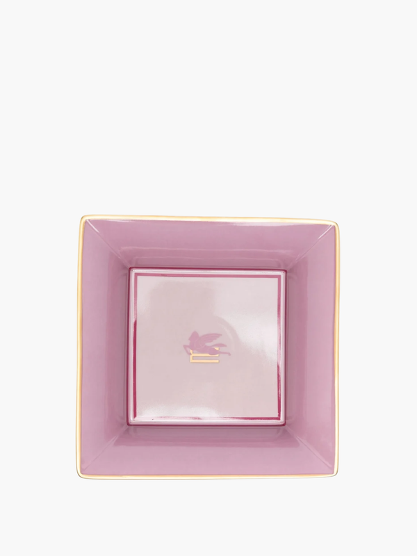 Etro Pegaso Square Tray 16X16 H. 4 Cm Dusty Pink