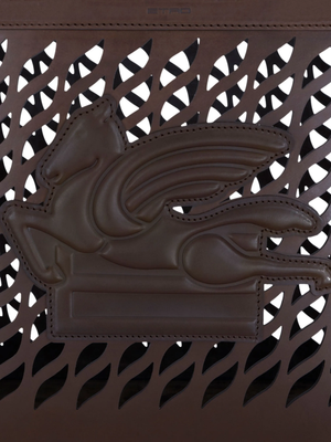 Etro Drill Leather Basket 50X21 H. 36 Cm Brown