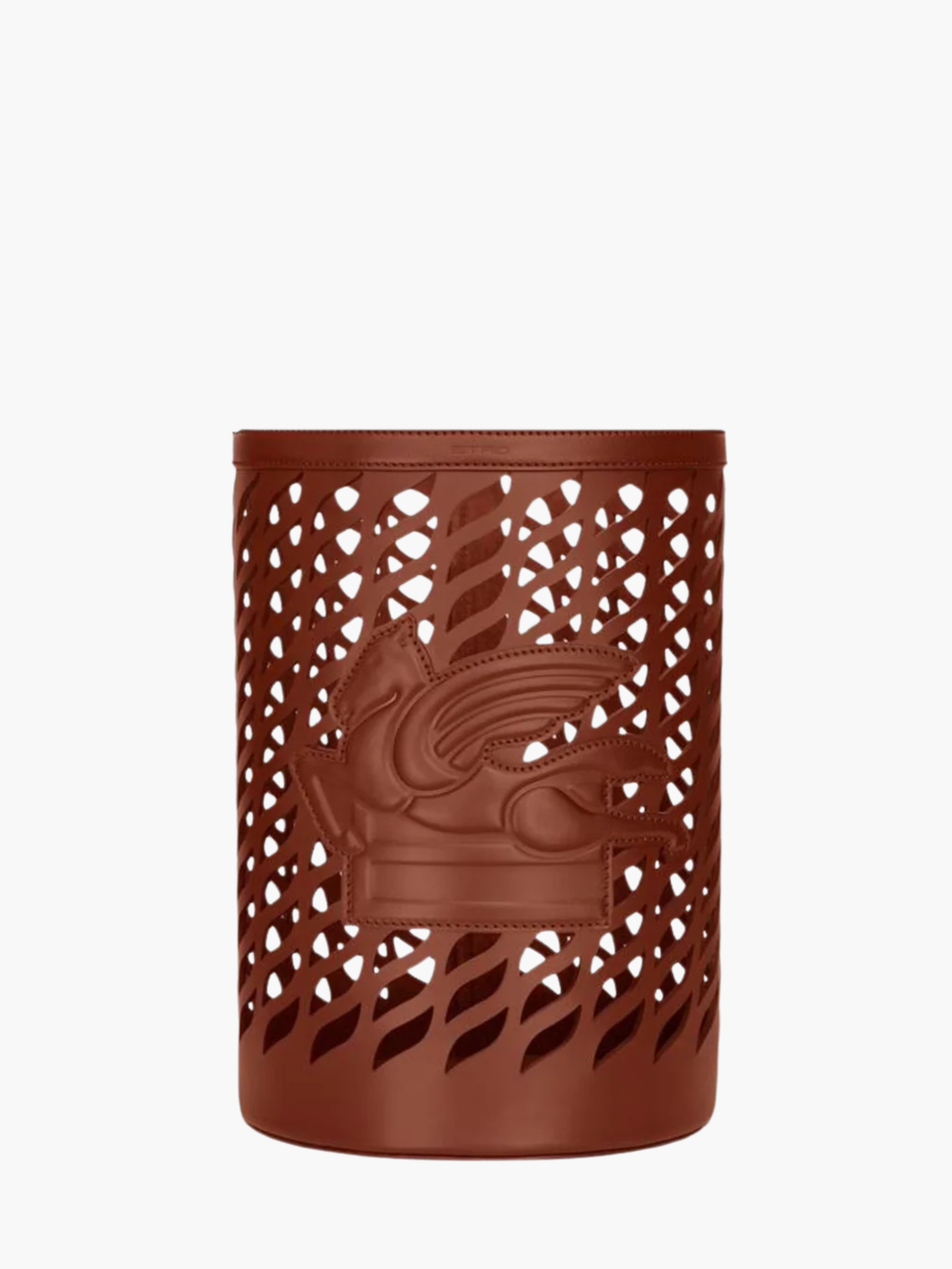 Etro Drill Wastepaper Basket Diam.24 H. 34 Cm Brown