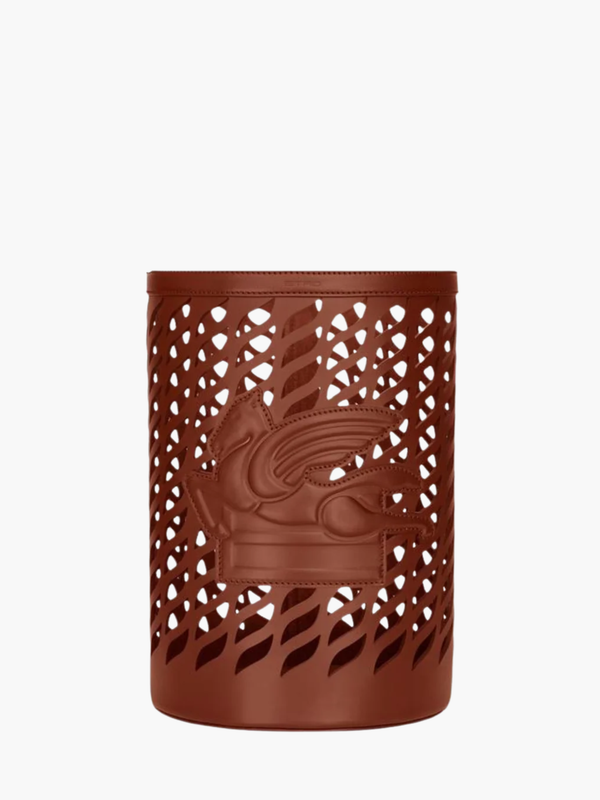 Etro Drill Wastepaper Basket Diam.24 H. 34 Cm Brown