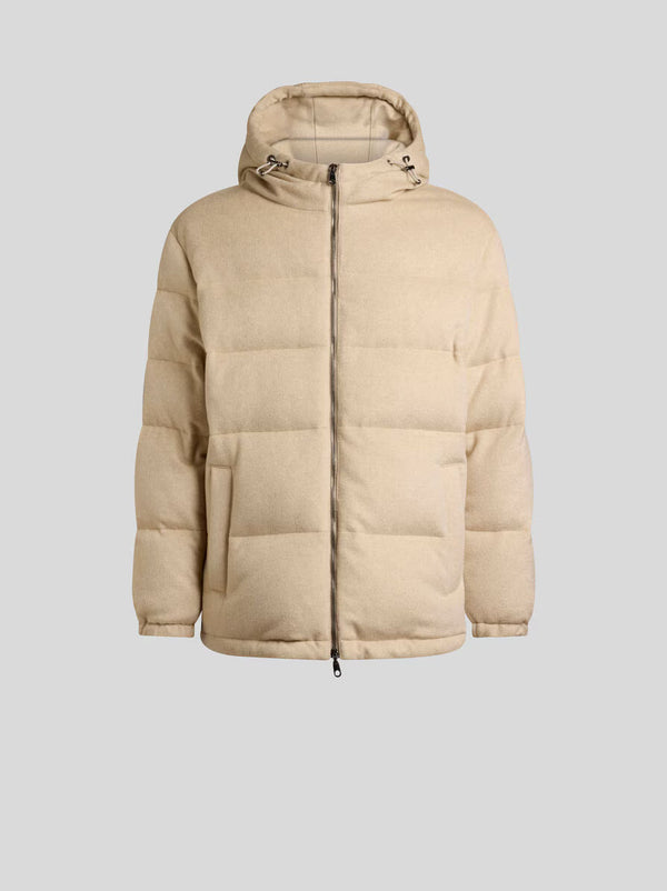 Etro Down Jacket W/ Welt Pkt Tan