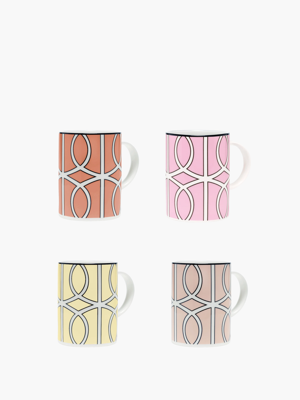 O.W.London Set Of 4 Mugs Boxed Ombre 1 Design