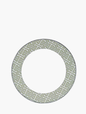O.W.London Dessert Plate Pk2 Apple Green/White Maze Design Boxed