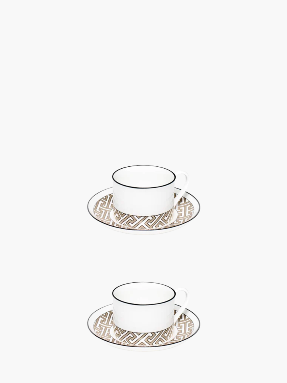 O.W.London Teacup & Saucer Truffle Maze Design