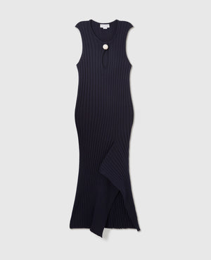 Stella Mccartney Dress Cotton Ribbed  Black