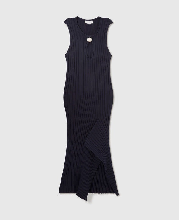 Stella Mccartney Dress Cotton Ribbed  Black