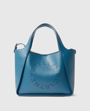 Stella Mccartney Bag Logo Crossbody Tote Eco Embossed Blue