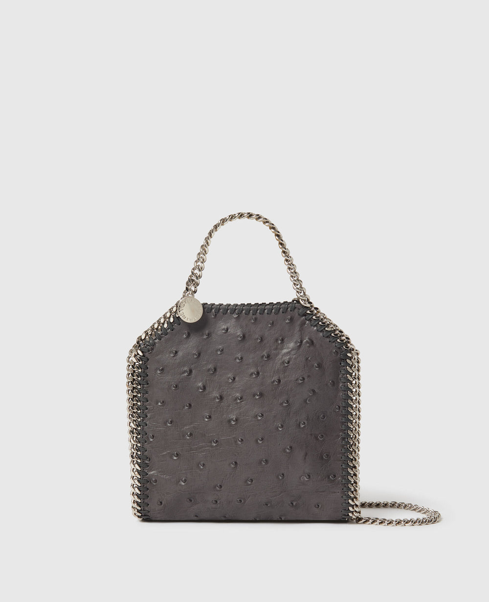 Stella Mccartney Bag Falabella Tiny  Eco Micely Ostrich  Black