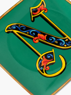Versace  Holiday Alphabet N 1 Bowl 12 Cm Sq. Flat
