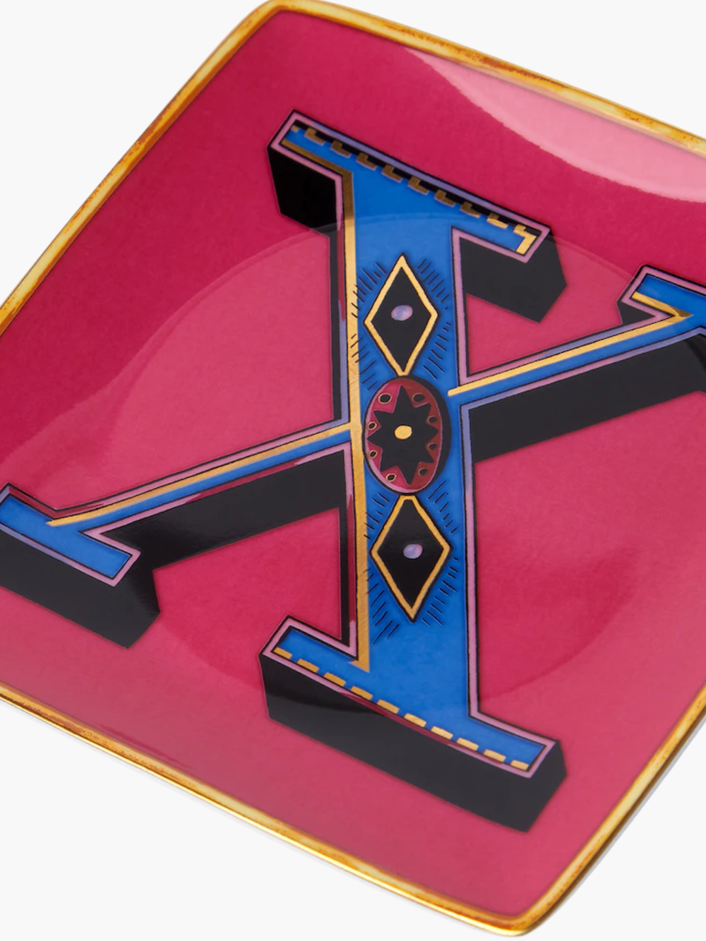 Versace  Holiday Alphabet X Bowl 12 Cm Sq. Flat