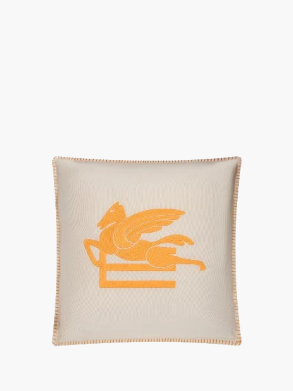 Etro Cushion Ribot Embroidered  45X45 White-Yellow