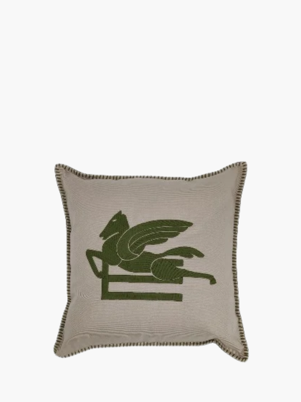 Etro Cushion Ribot Embroidered  45X45 White-Green