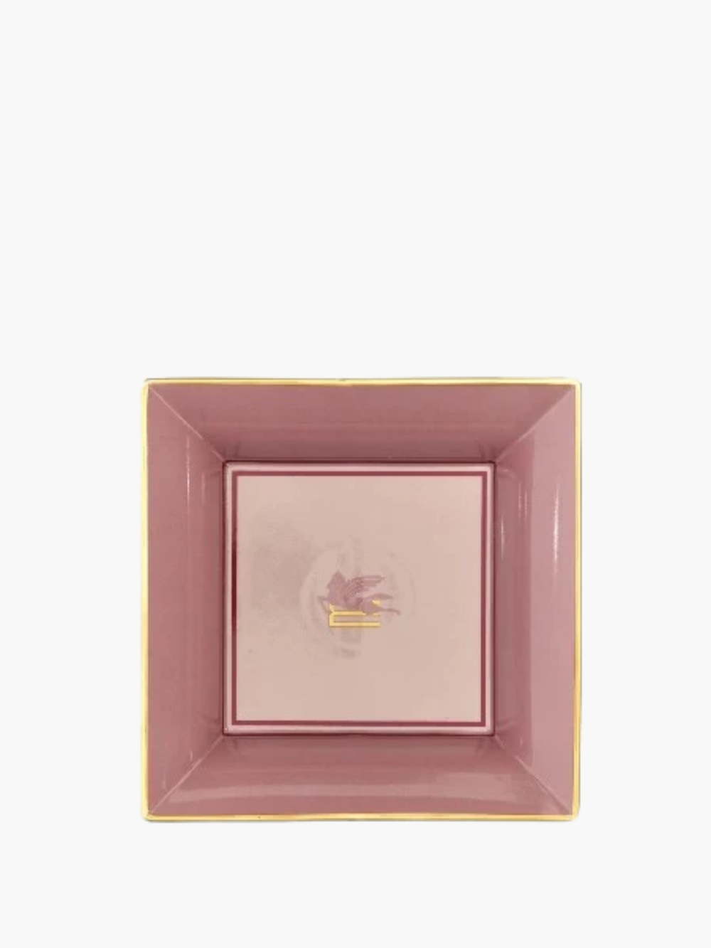 Etro Tray Pegaso Square  24X24 H. 6 Cm Rose Pink