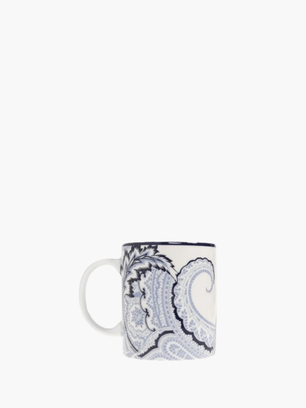 Etro Mug Bloom  Diam. 8 H.9 Cm White-Blue