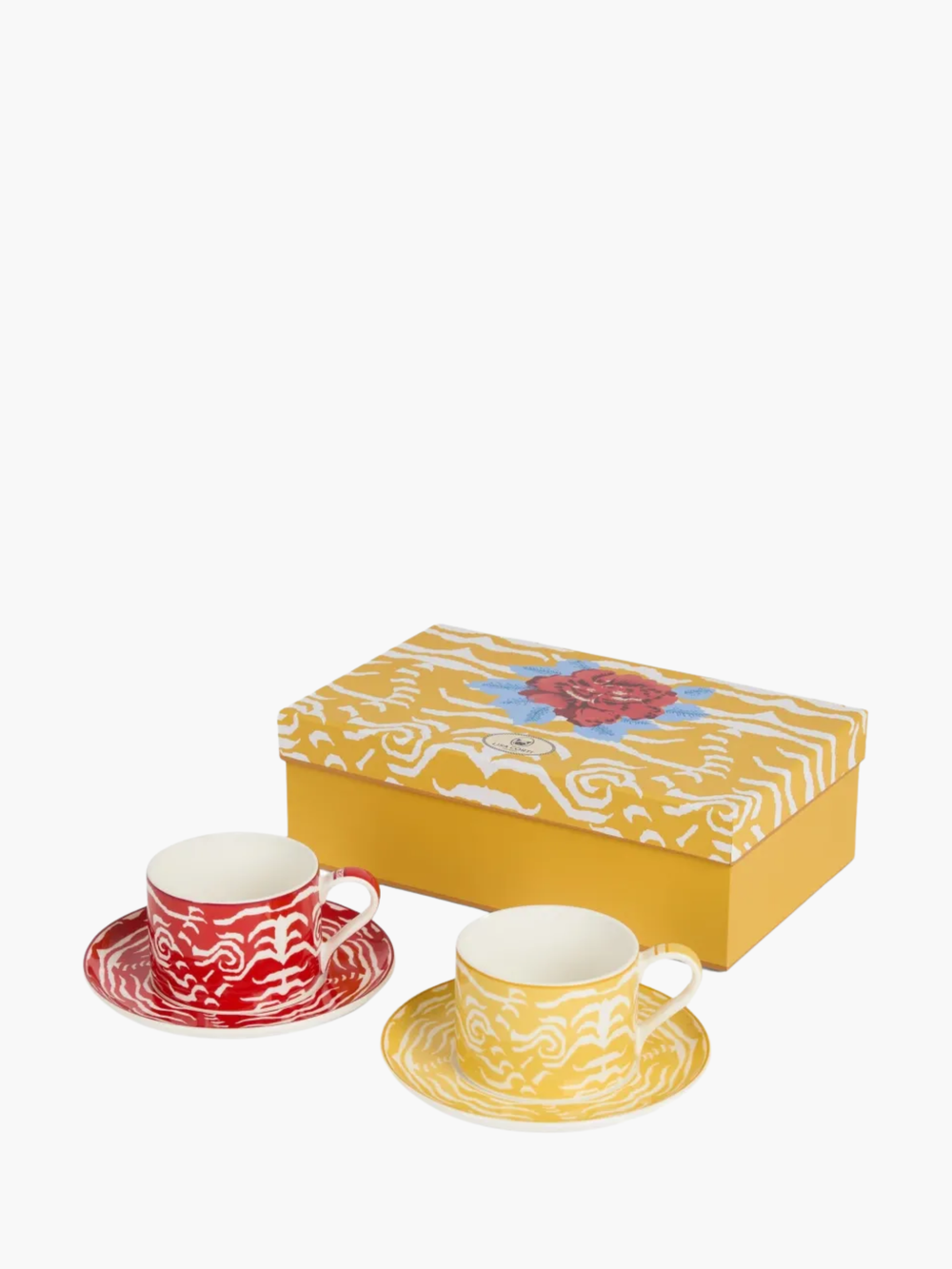 Lisa Corti Tea Set Porcelain Indian Tiger Assorted Unica