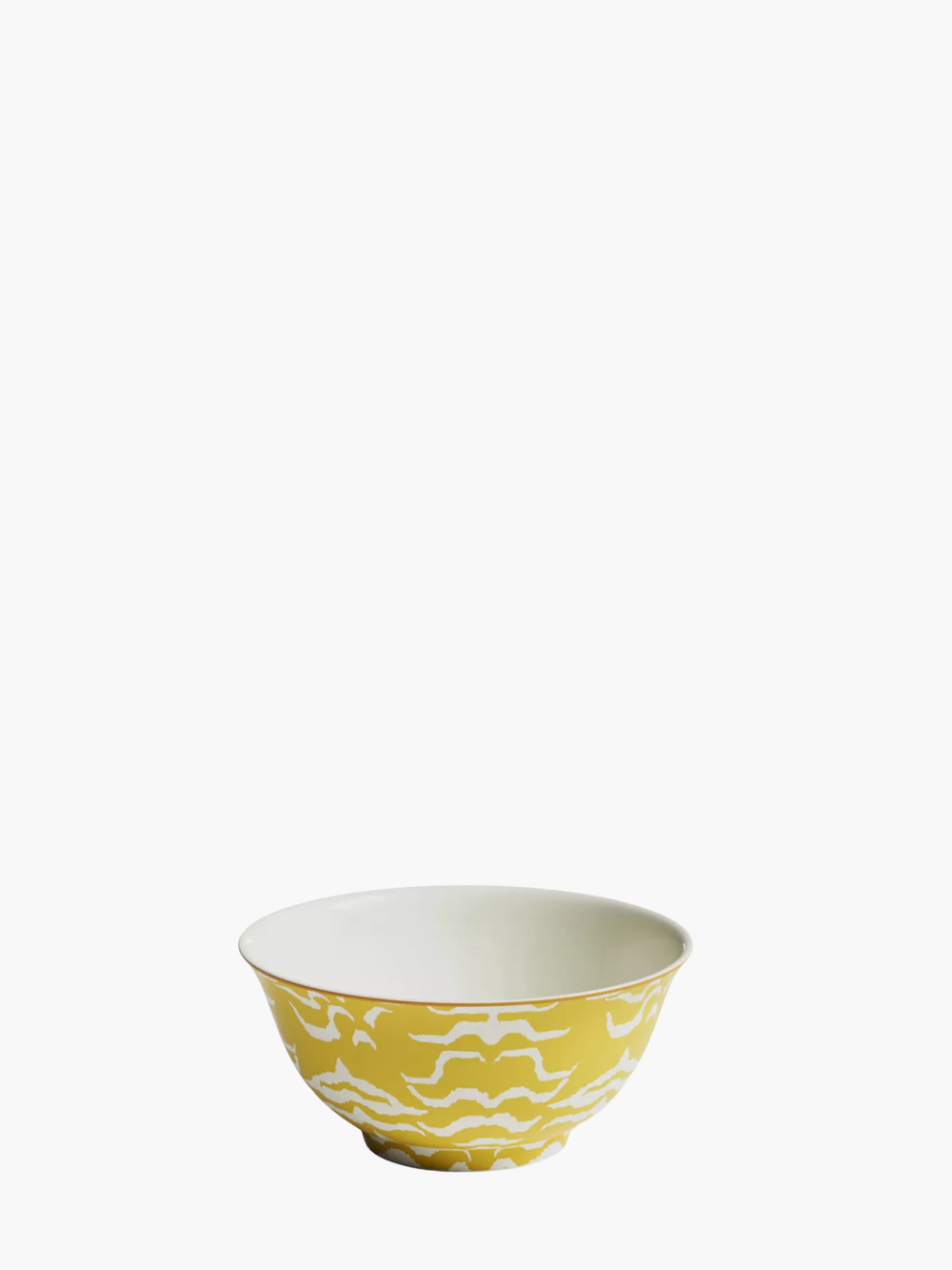 Lisa Corti Bowl Diam 15 Porcelain Indian Tiger Gold Diam 15