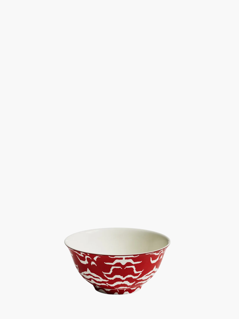 Lisa Corti Bowl Diam 15 Porcelain Indian Tiger Red Diam 15