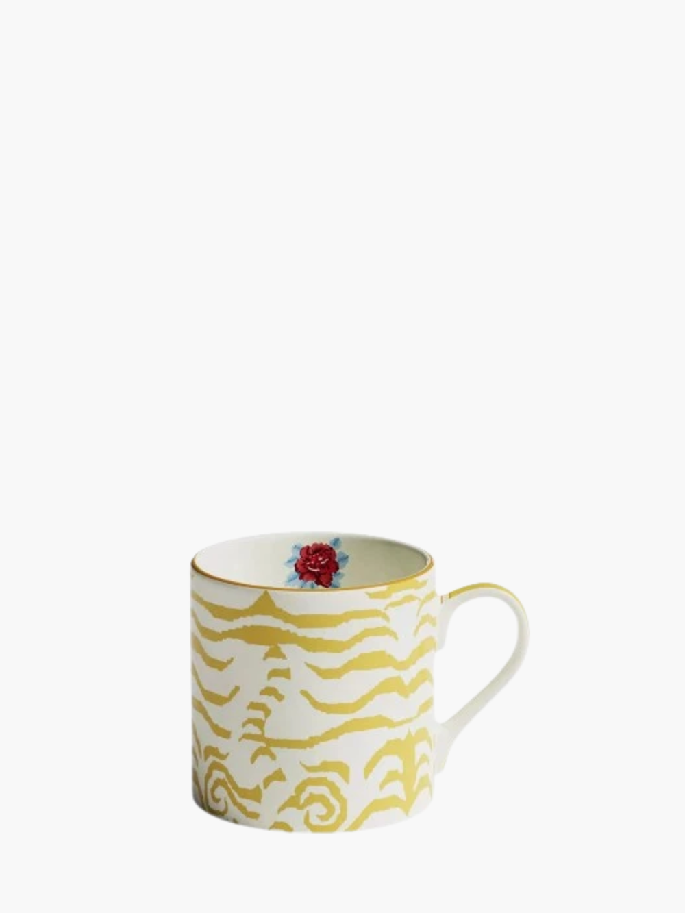 Lisa Corti Mug Porcelain Indian Tiger Gold Unica
