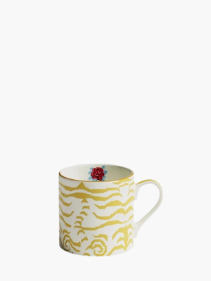 Lisa Corti Mug Porcelain Indian Tiger Gold Unica