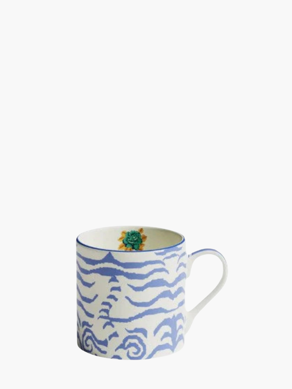 Lisa Corti Mug Porcelain Indian Tiger Pervinch Unica