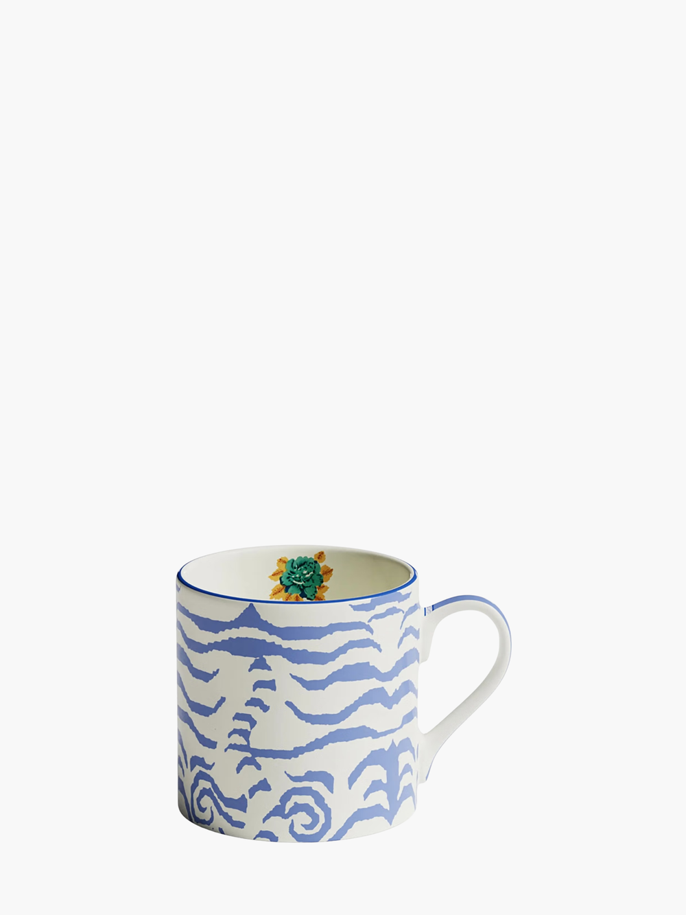 Lisa Corti Mug Porcelain Indian Tiger Pervinch Unica