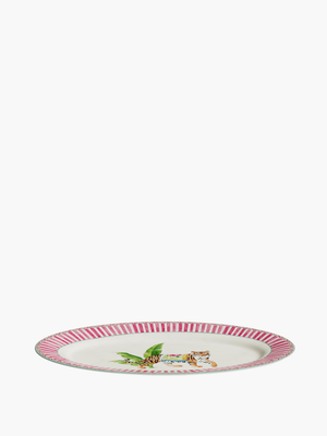 Lisa Corti Oval Tray 36X24,5 Porcelain Sariska Pink 36X24,5