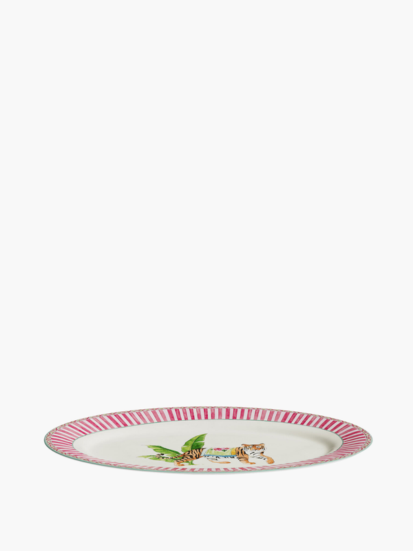 Lisa Corti Oval Tray 36X24,5 Porcelain Sariska Pink 36X24,5