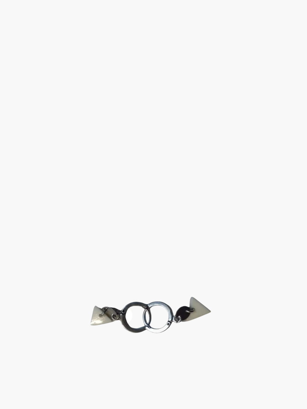 Isabel Marant Earring Single Pochon 8X13 / Bt 7.5 Ecru-Silver