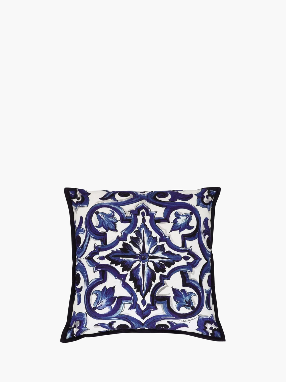 Dolce & Gabbana Canvas Cushion Small Blue