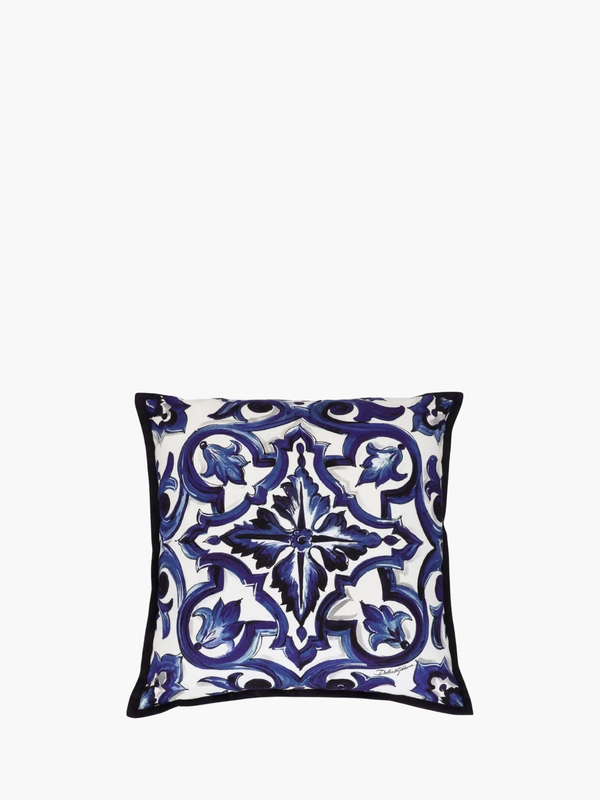 Dolce & Gabbana Canvas Cushion Small Blue