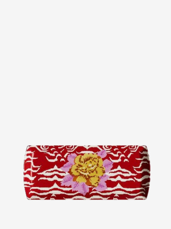 Lisa Corti Rectangular Tray 35X15 Porcelain Indian Tiger Red 35X15