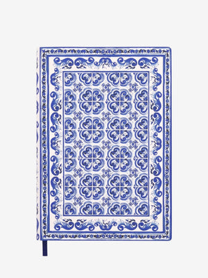 Dolce & Gabbana Medium Blank Notebook Textile Cover Blue