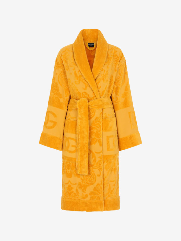 Dolce & Gabbana Terry Bath Robe Yellow