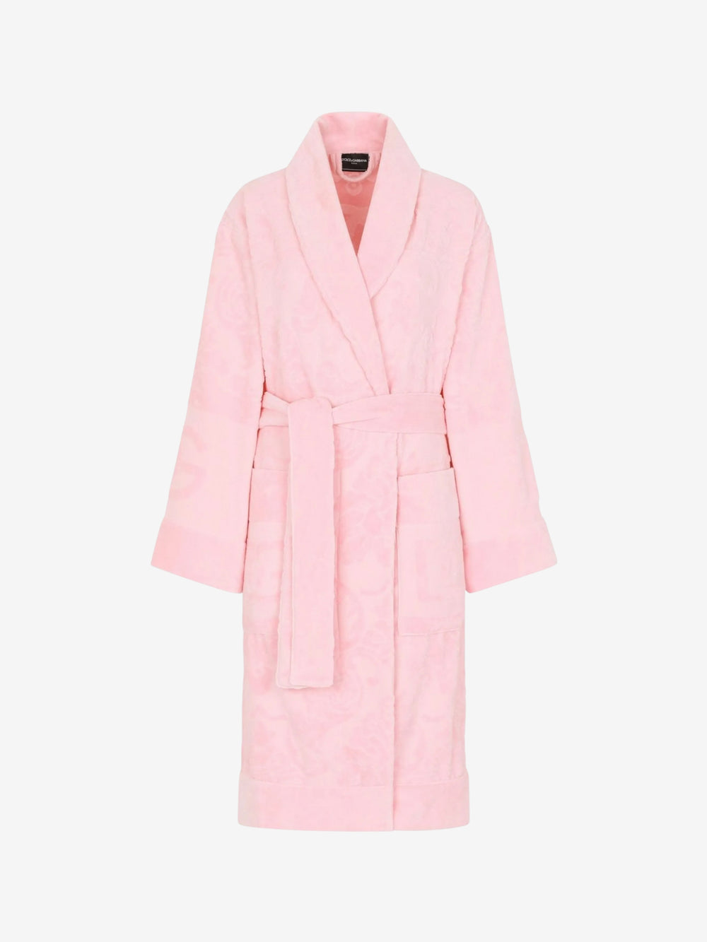 Dolce & Gabbana Terry Bath Robe Pink