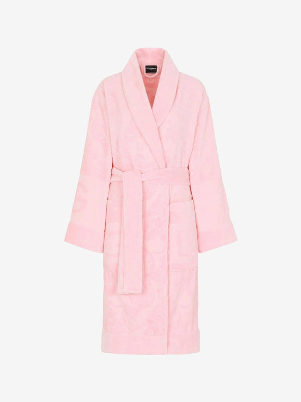 Dolce & Gabbana Terry Bath Robe Pink