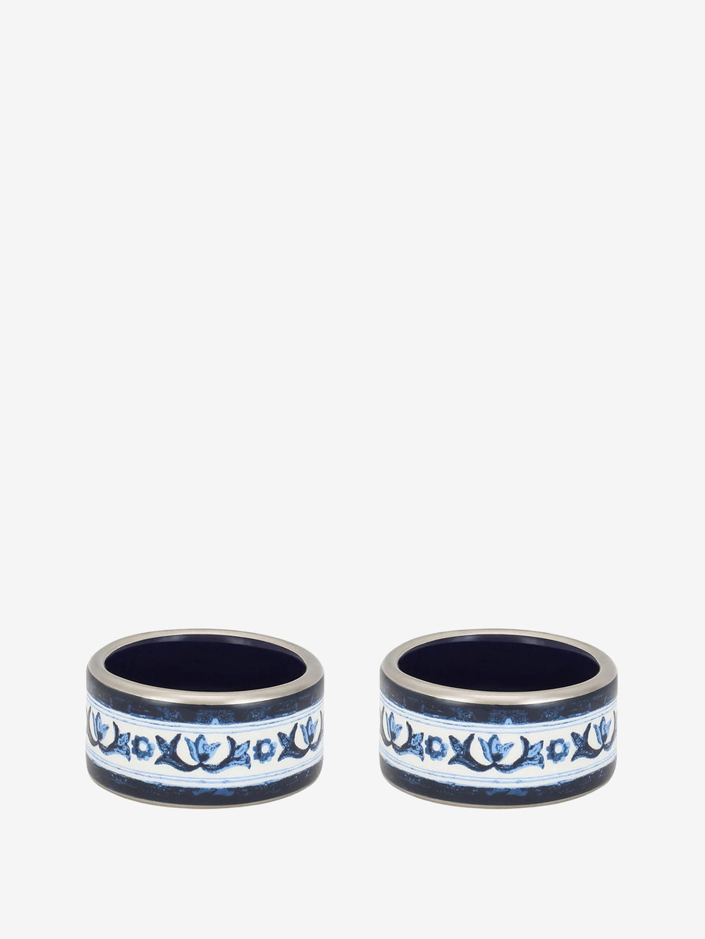 Dolce & Gabbana Small Napkin Rings Set Of 2 Blue