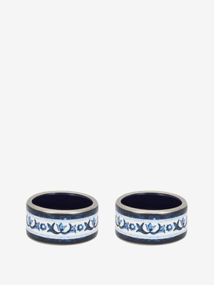 Dolce & Gabbana Small Napkin Rings Set Of 2 Blue