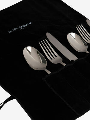 Dolce & Gabbana 4 Piece Inox Flatware Set Silver