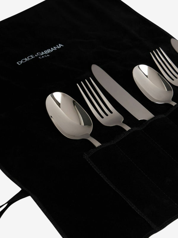 Dolce & Gabbana 4 Piece Inox Flatware Set Silver