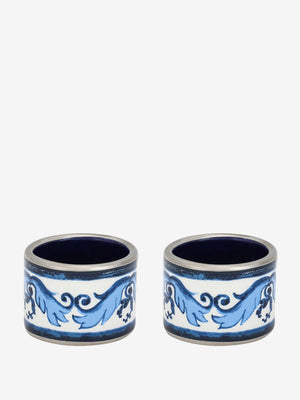 Dolce & Gabbana Medium Napkin Rings Set Of 2 Blue