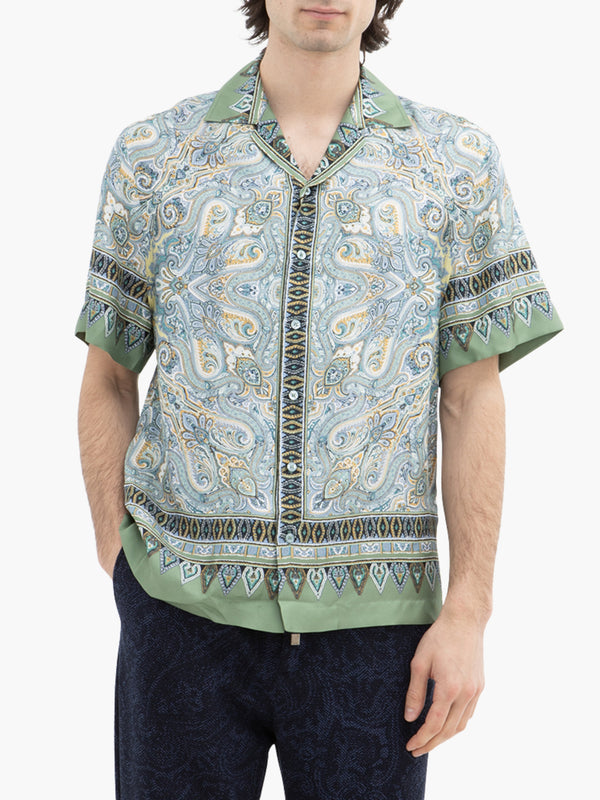 Etro Shirt Bowling Ss Green
