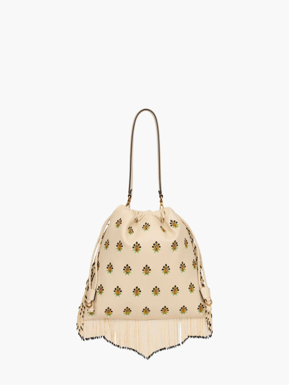 Etro Bag Shoulder Embroidery Beads  White
