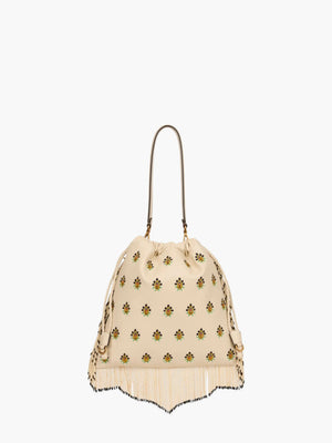 Etro Bag Shoulder Embroidery Beads  White