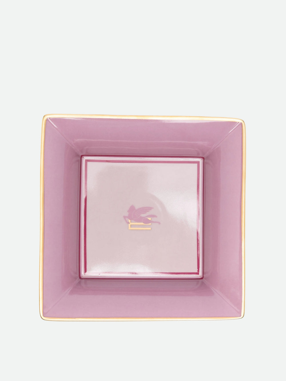 Etro Pegaso Square Tray 16X16 H. 4 Cm Dusty Pink