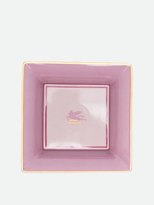 Etro Pegaso Square Tray 16X16 H. 4 Cm Dusty Pink
