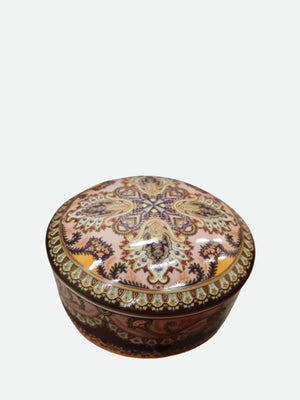 Etro Thistle Jewelry Box Diam.13 H.6,5 100% Porcelain Multi