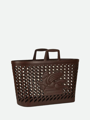 Etro Drill Leather Basket 50X21 H. 36 Cm Brown