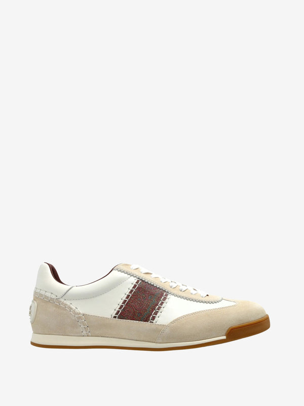 Etro Sneakers  Arnica + Leather + Suede White
