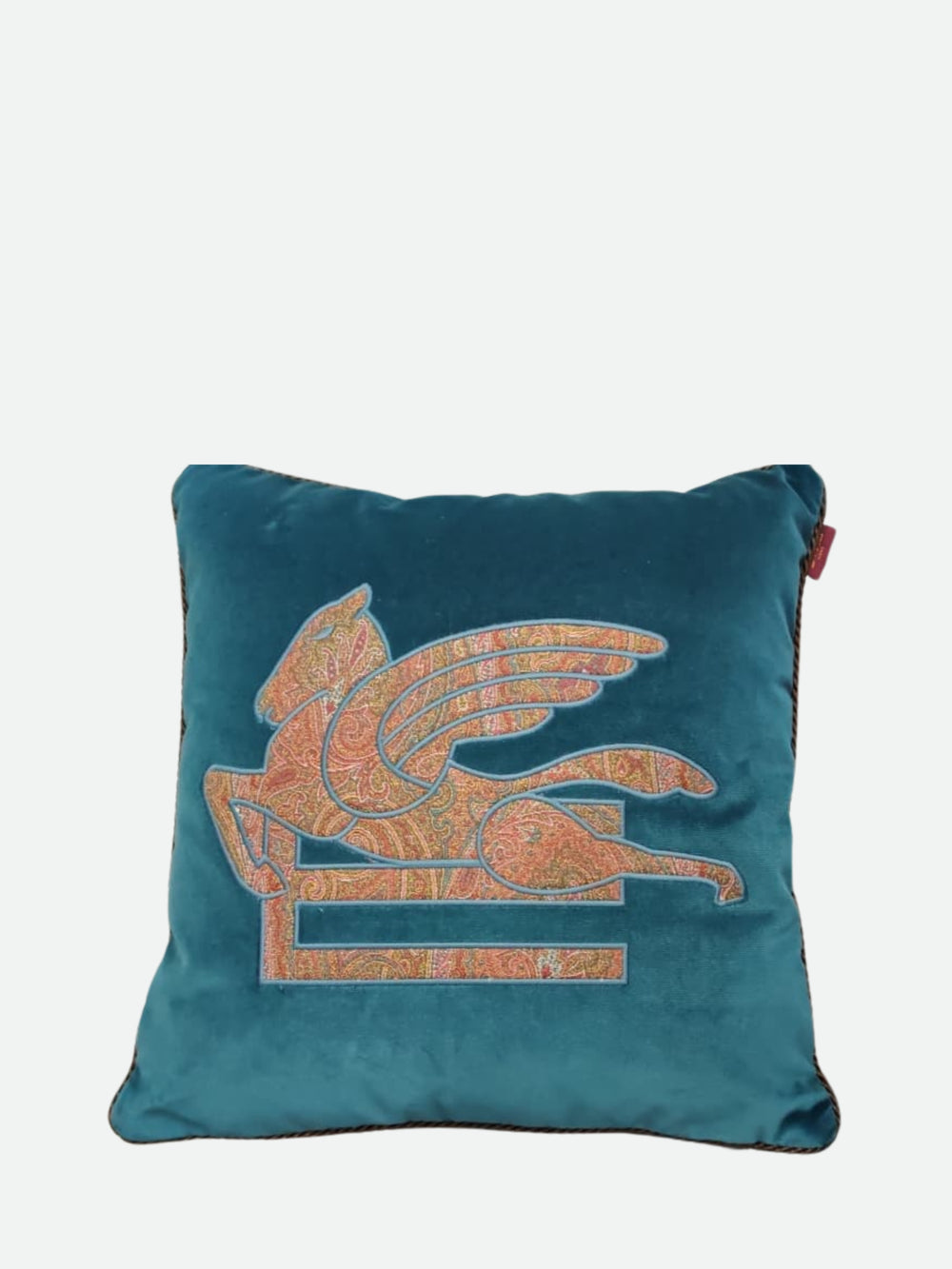 Etro Somerset Embroidered Cushion W/Cord 45X45  Aqua