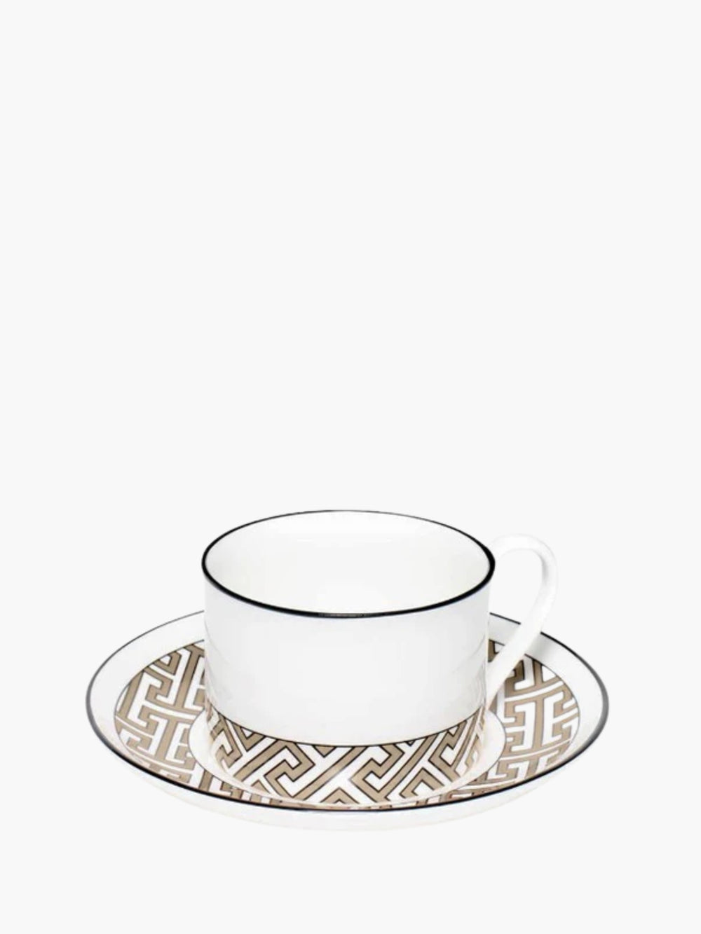 O.W.London Teacup & Saucer Truffle Maze Design
